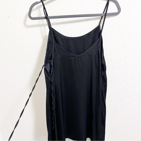 Free People Smooth Sailing Mini Slip Dress Black Medium - Picture 6 of 12